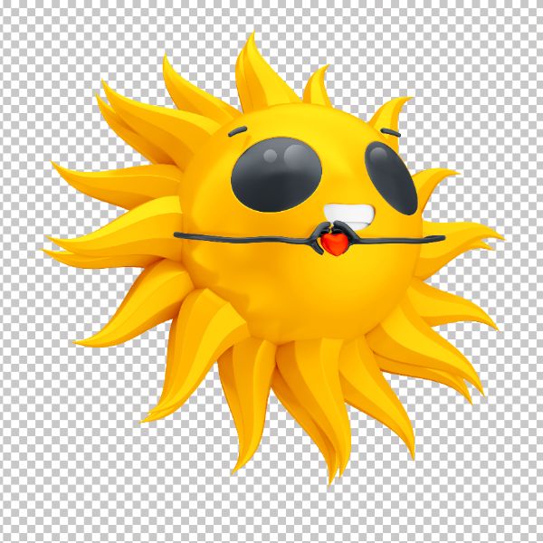 EMOJI SOL PARA COMPOSIÇÃO DE VERÃO - SOCIAL MEDIA