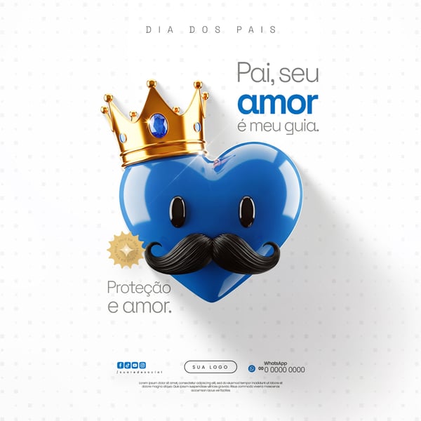 FELIZ DIA DOS PAIS 10 DE AGOSTO SOCIAL MEDIA FEED PSD EDITÁVEL 5