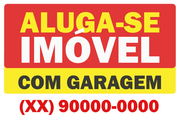 Placa de Aluga se Vetor EPS Editável 6