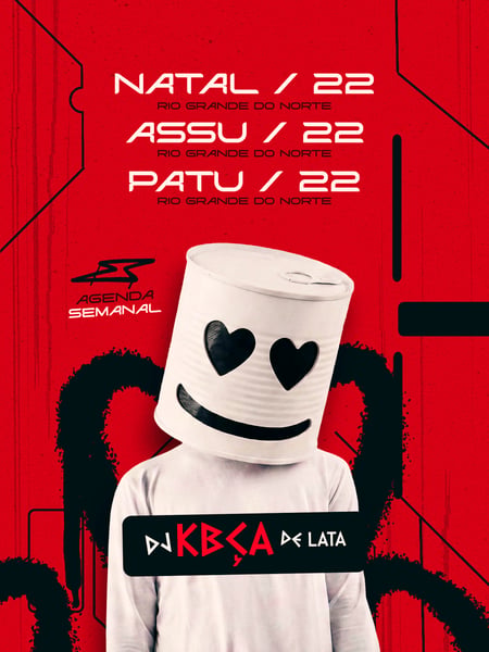 FLYER AGENDA SEMANAL DJ KBÇA DE LATA FEED PSD EDITÁVEL