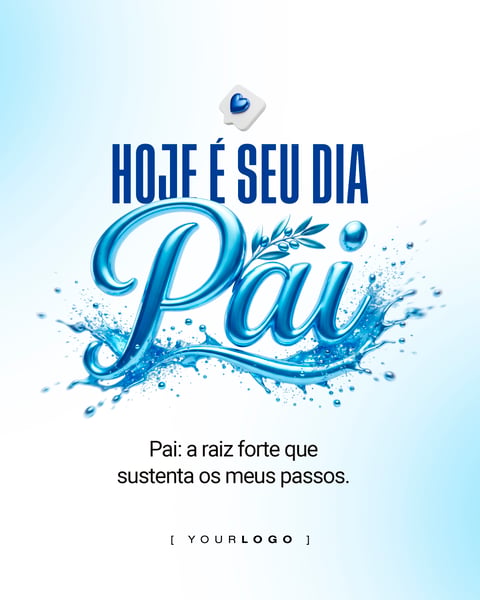 HOJE É SEU DIA PAI SOCIAL MEDIA PSD EDITÁVEL