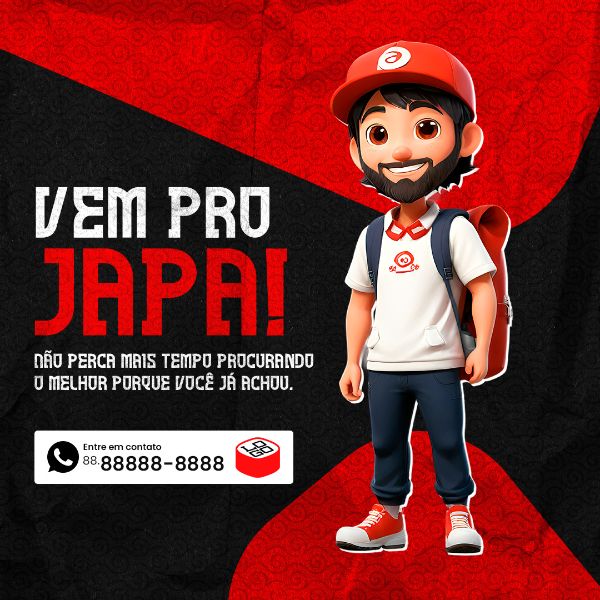 FEED VEM PRO JAPA RESTAURANTE JAPONÊS SOCIAL MEDIA PSD EDITÁVEL