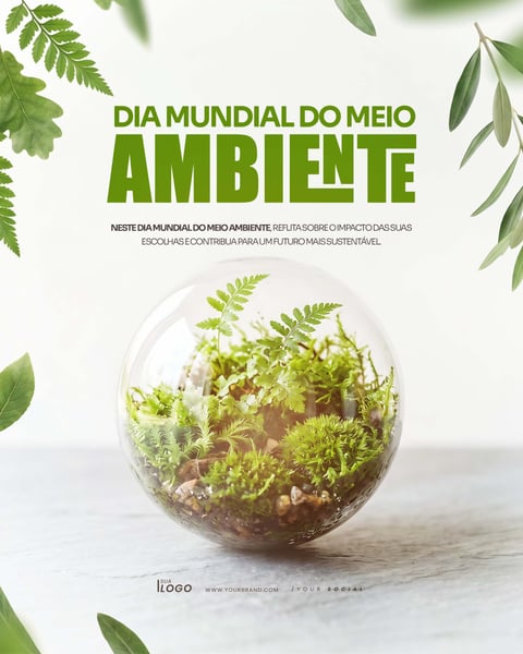 DIA MUNDIAL DO MEIO AMBIENTE NATUREZA SOCIAL MEDIA PSD EDITÁVEL 5