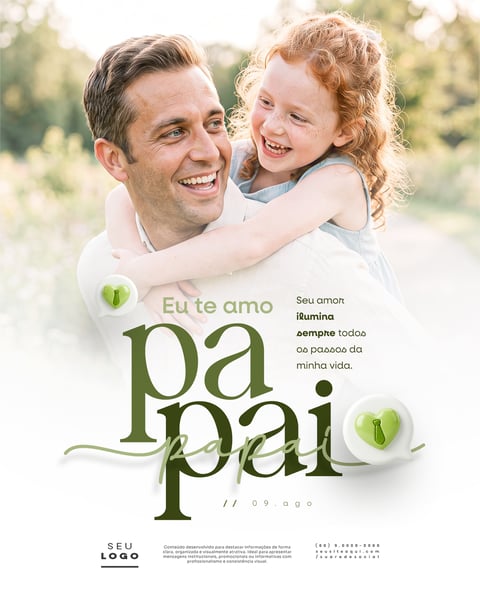 DIA DOS PAIS 09 DE AGOSTO PAPAI SOCIAL MEDIA PSD EDITÁVEL 1