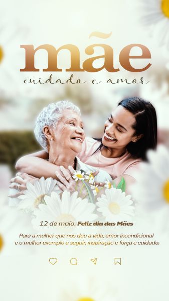 FLYER MÃE CUIDADO E AMOR STORY