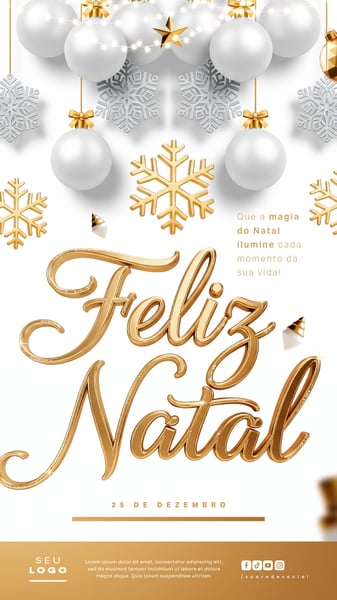 FELIZ NATAL 25 DE DEZEMBRO STORY SOCIAL MEDIA PSD EDITÁVEL 6