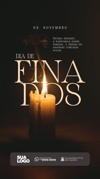 DIA DE FINADOS 02 DE NOVEMBRO SOCIAL MEDIA STORY PSD EDITÁVEL