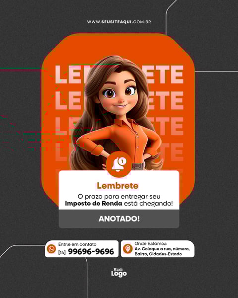 Post feed quadrado para Escritório de Contabilidade - Social Media