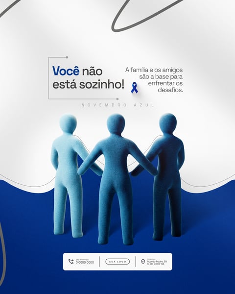 NOVEMBRO AZUL CAMPANHA PREVENÇÃO CÂNCER DE PRÓSTATA SOCIAL MEDIA PSD EDITÁVEL 3