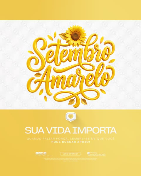 SETEMBRO AMARELO CONSCIENTIZAÇÃO E RESPEITO SOCIAL MEDIA PSD EDITÁVEL 5