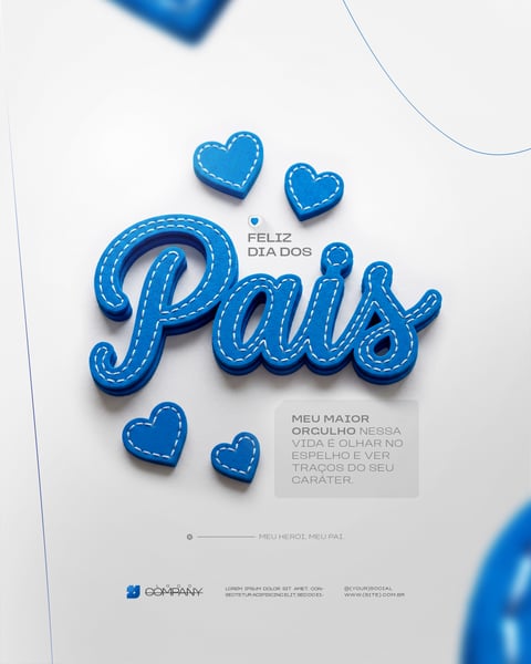 FELIZ DIA DOS PAIS MÊS DE AGOSTO PAI FLYER SOCIAL MEDIA PSD EDITÁVEL 1