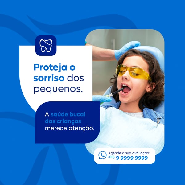 DENTISTA SORRISO DOS PEQUENOS FEED PSD EDITÁVEL