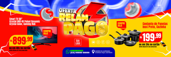 BANNER OFERTA RELÂMPAGO SUPERMERCADO REDES SOCIAIS