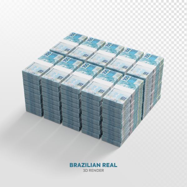 NOTAS DE 100 REAIS ELEMENTO 3D REALISTA