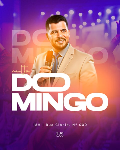 FLYER GOSPEL CULTO DOMINGO - PSD