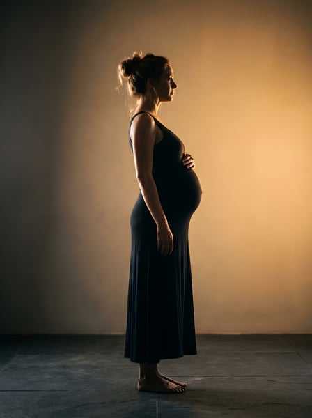 MULHER GRÁVIDA SEGURANDO O BARRIGA 10