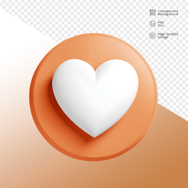 CORAÇÃO -  ELEMENTO 3D CORAÇÃO  PARA COMPOSIÇÃO