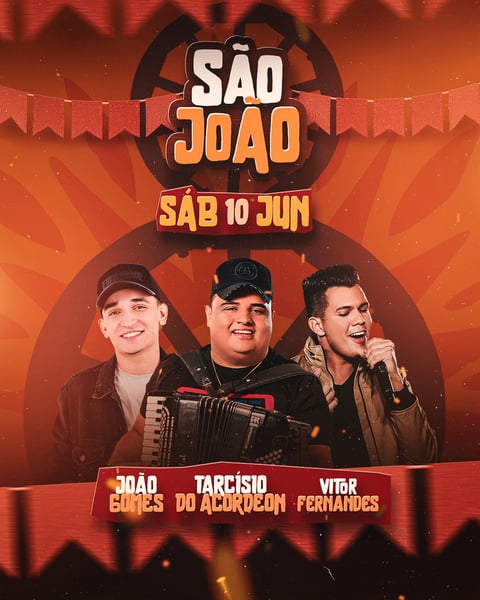 FLYER EVENTO SÃO JOÃO SHOW PSD EDITÁVEL