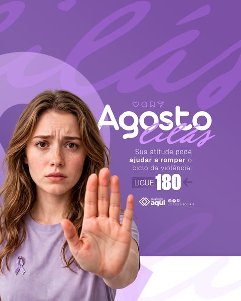 Social Media Campanha Agosto Lilás