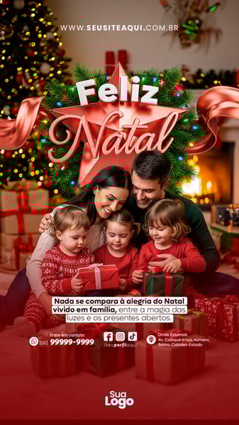 STORY FELIZ NATAL BOA FESTAS 25 DE DEZEMBRO SOCIAL MEDIA PSD EDITÁVEL 1