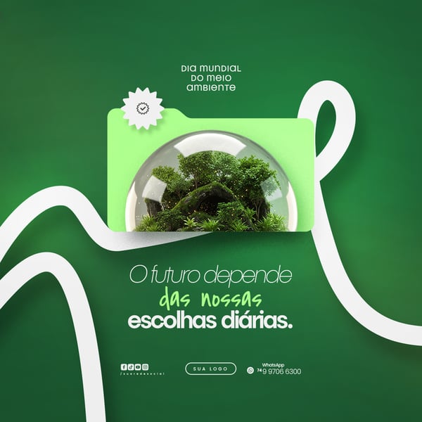 05 DE JUNHO - DIA MUNDIAL DO MEIO AMBIENTE SOCIAL MEDIA PSD EDITÁVEL