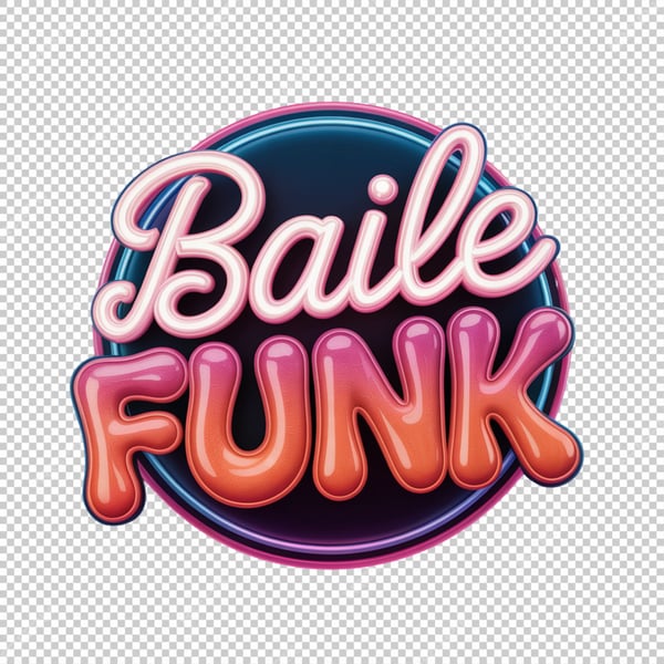 SELO 3D PARA FLYER EVENTO BAILE FUNK PNG SEM FUNDO