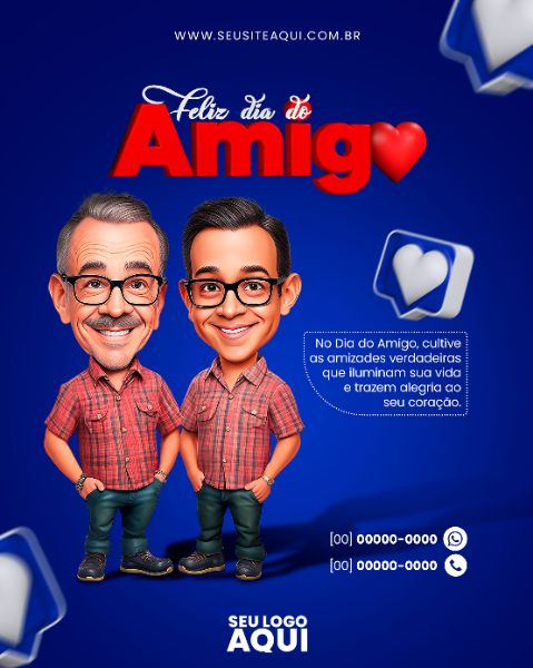 FEED VERTICAL - FELIZ DIA DO AMIGO | SOCIAL MEDIA | PSD EDITÁVEL