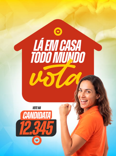 VOTO FEMININO ELEIÇÃO CANDIDATA SOCIAL MEDIA FLYER PSD EDITÁVEL