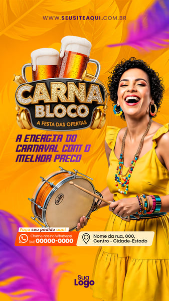 STORY BLOCO CARNAVAL SOCIAL MEDIA PSD EDITÁVEL 08