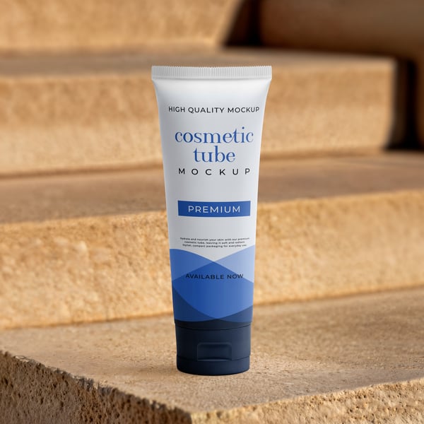 TUBO DE COSMÉTICO PSD EDITÁVEL MOCKUP