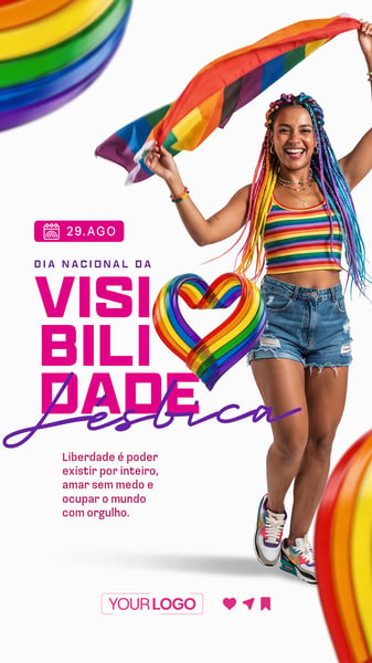 STORY DIA NACIONAL DA VISIBILIDADE LÉSBICA 29 DE AGOSTO SOCIAL MEDIA PSD EDITÁVEL 06