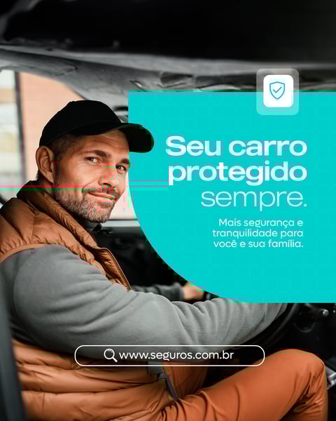 SEGURO CARRO SEGURO SOCIAL MEDIA FEED PSD EDITÁVEL