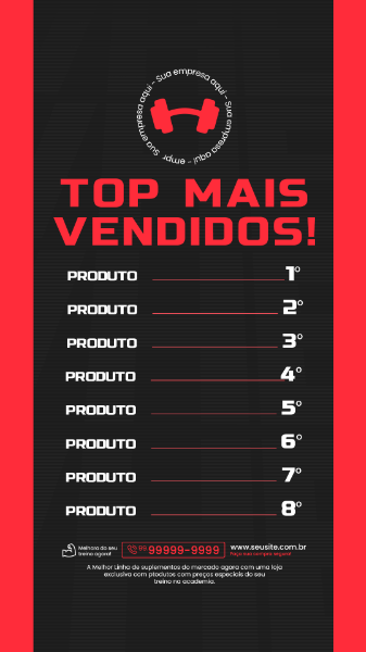 STORIE LOJA DE SUPLEMENTOS SOCIAL MEDIA INSTAGRAM WHEY PROTEIN TOP MAIS VENDIDOS