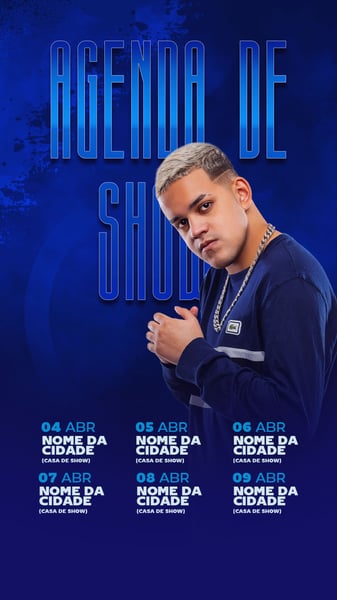 FLYER ARTISTA AGENDA DE SHOWS STORIES