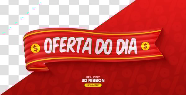 ELEMENTO 3D SUPERMERCADO OFERTA DO DIA PNG