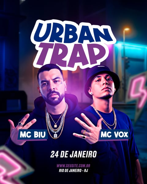 FLYER EVENTO SHOW URBAN TRAP PSD FEED 70