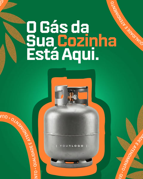 ANÚNCIO DE GÁS DE COZINHA E BOTIJÃO PARA REDES SOCIAIS PSD EDITÁVEL