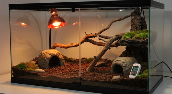 TERRÁRIO COM DECORAÇÃO NATURALISTA