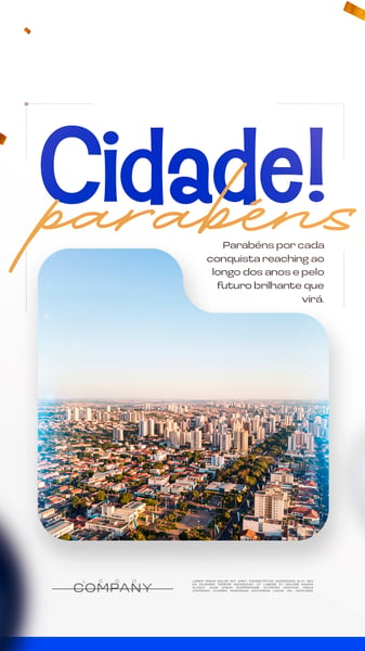 ANIVERSÁRIO DA CIDADE VISTA URBANA SOCIAL MEDIA FLYER PSD EDITÁVEL STORY