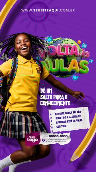 STORY ESCOLA VOLTA AS AULAS SOCIAL MEDIA PSD EDITÁVEL 04