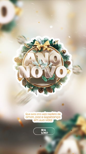 FELIZ ANO NOVO REVEILLON SOCIAL MEDIA PSD EDITÁVEL