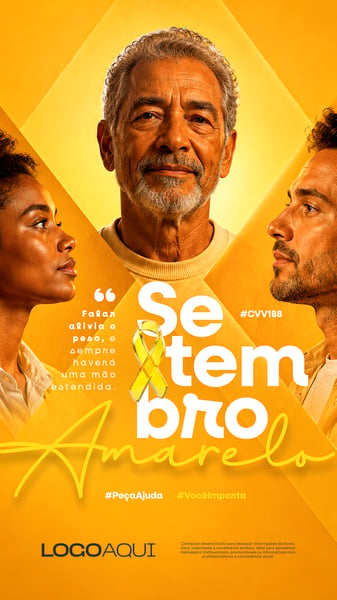 SETEMBRO AMARELO SAÚDE MENTAL SOCIAL MEDIA FLYER PSD EDITÁVEL STORY