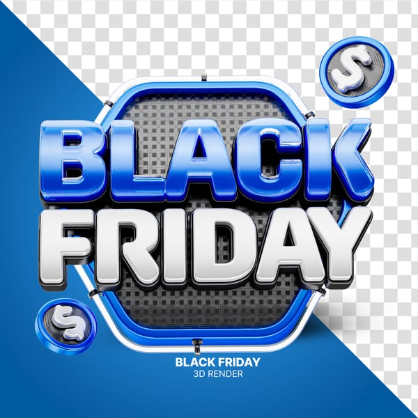 Selo 3D Black Friday PNG