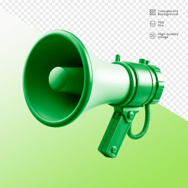 ELEMENTO PARA COMPOSIÇÃO MEGAFONE VERDE