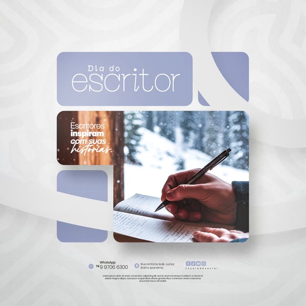 25 DE JULHO - DIA DO ESCRITOR - FLYER SOCIAL MEDIA PSD EDITÁVEL 4