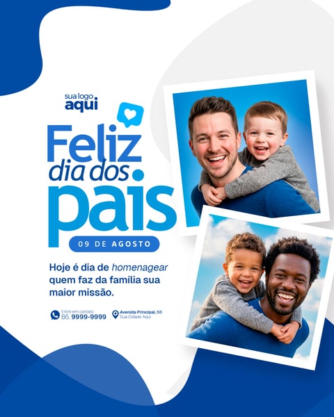 Social Media Dia Dos Pais PSD Editável