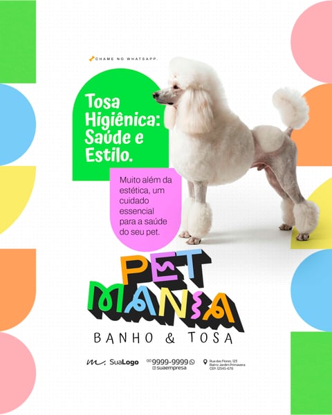 PETSHOP BANHO E TOSA PROFISSIONAL SOCIAL MEDIA PSD EDITÁVEL 3