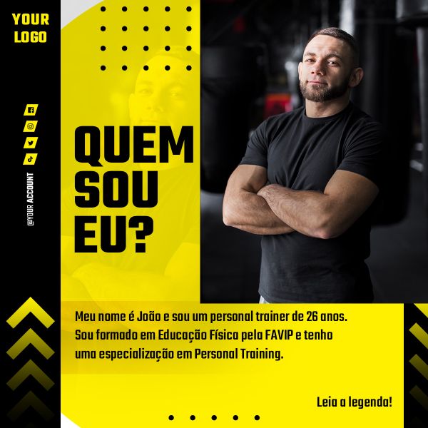 POST SOCIAL MEDIA PERSONAL TRAINER TEMPLATE PSD
