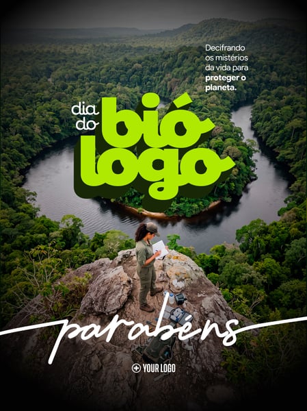 BIOLOGIA ECOLOGIA NATUREZA SOCIAL MEDIA FLYER PSD EDITÁVEL