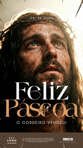FELIZ PÁSCOA 05 DE ABRIL STORY SOCIAL MEDIA PSD EDITÁVEL 3